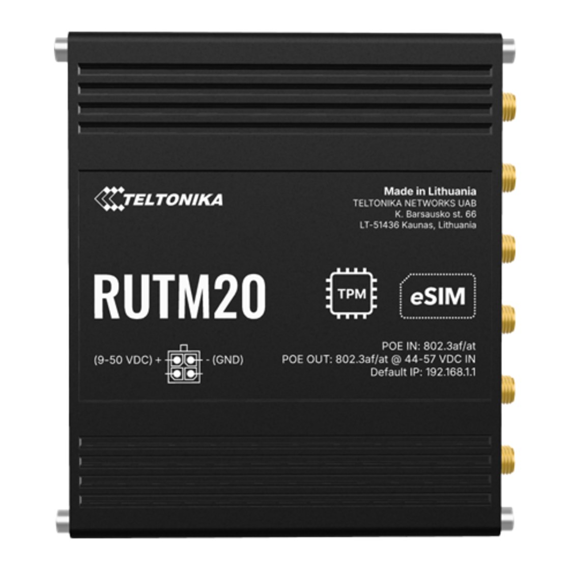 Teltonika RUTM20 5G ruter 2xSIM eSIM Wi-Fi 5 2xGbE
