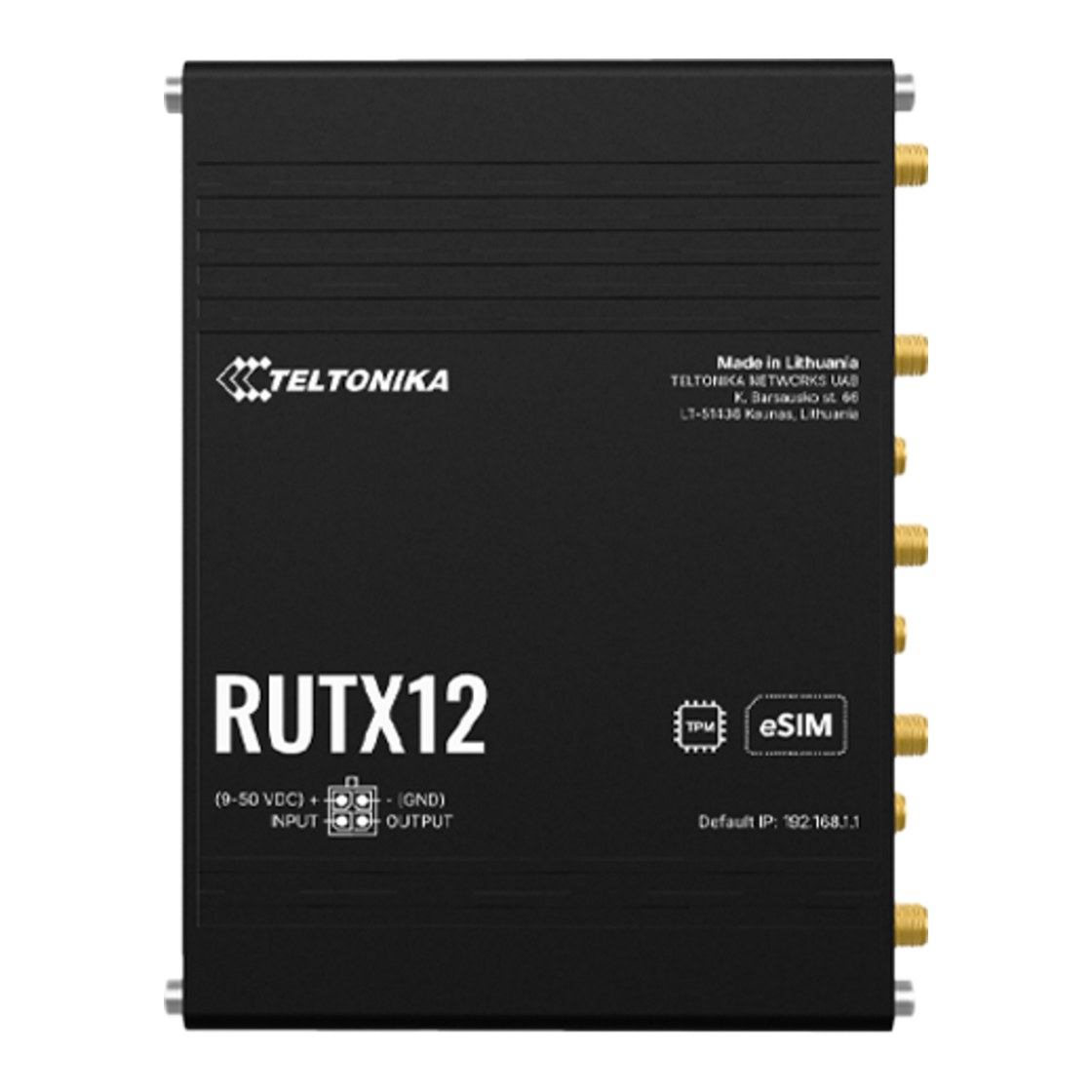 Teltonika RUTX12 2x 4G Cat 6 ruter 2xSIM eSIM